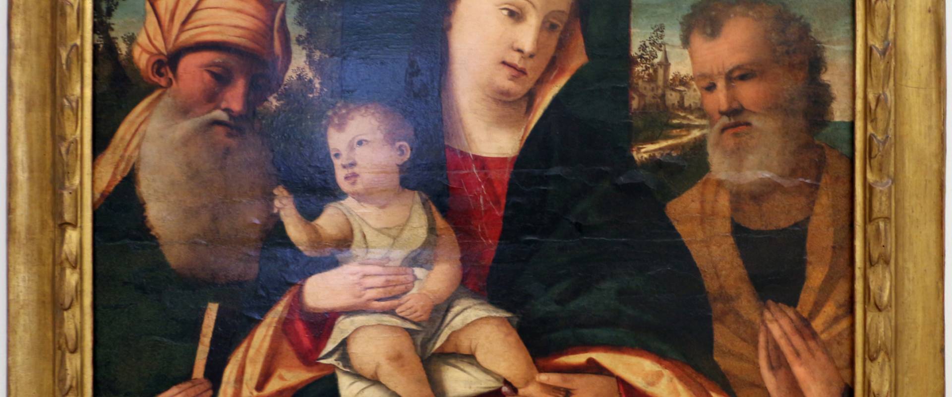 Francesco da santacroce, madonna col bambino tra i ss. simone e giuseppe, 1500-50 ca foto di Sailko